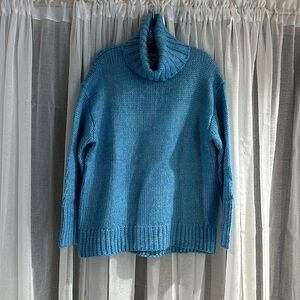 NWT American Eagle Oversized Turtle Neck Sweater Blue Size XS